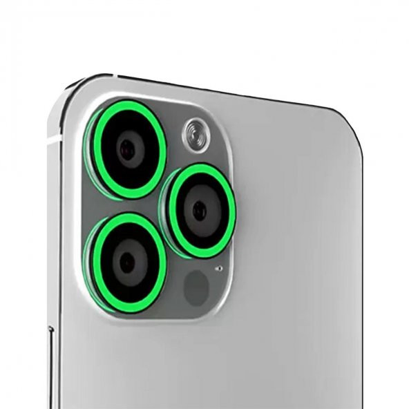 Binano Iphone 13 Pro/13 Pro Max Fosforlu Koyu Yeşil Kamera Koruyucu ürün görseli