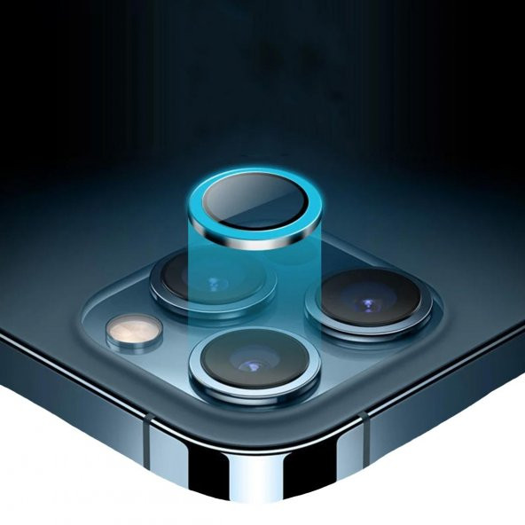 Binano Iphone 13 Pro/13 Pro Max Fosforlu Koyu Yeşil Kamera Koruyucu - Resim 3