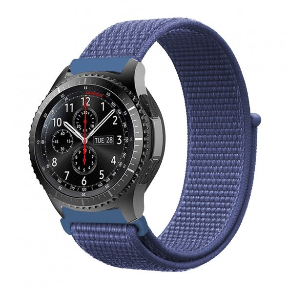 E2M Huawei Watch 20mm KRD-03 Hasır Mavi Kordon