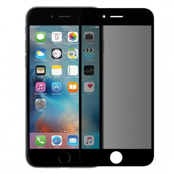 BİNANO CURVED CERAMIC MATTE  IPHONE 7/8 PLUS SIYAH EKRAN KORUYUCU - 1