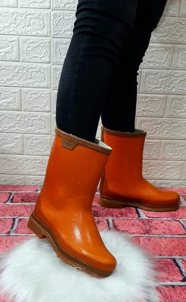 Derby Safi Kauçuk İçi Miflonlu Kaymaz Krep Kısa Çizme 25cm - 5