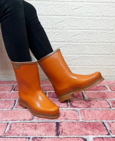 Derby Safi Kauçuk İçi Miflonlu Kaymaz Krep Kısa Çizme 25cm - 4