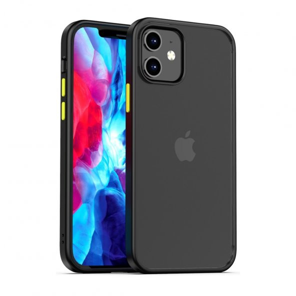 BİKAPAK ELIT SHINE IPHONE 12 MİNİ SİYAH KAPAK ürün görseli