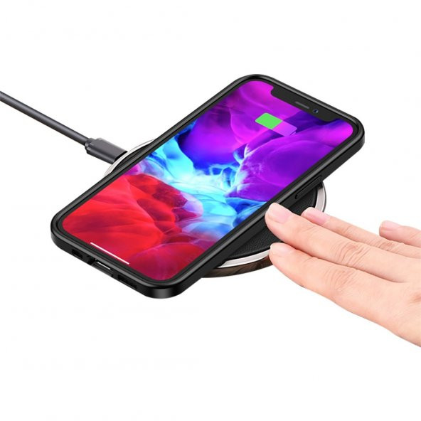 BİKAPAK ELIT SHINE IPHONE 12 MİNİ FULL SİYAH KAPAK - Resim 4