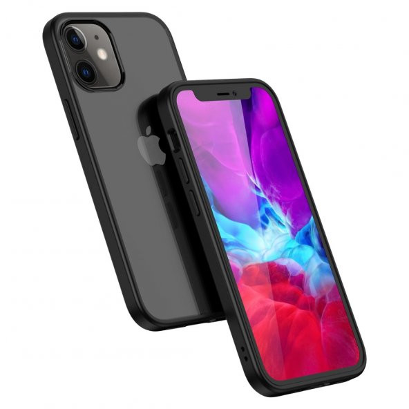 BİKAPAK ELIT SHINE IPHONE 12 MİNİ FULL KIRMIZI KAPAK - Resim 2