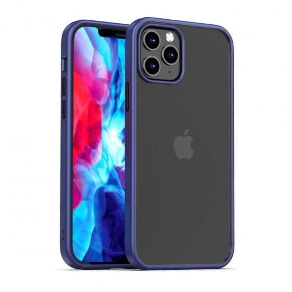 BİKAPAK ELIT SHINE IPHONE 12 PRO MAX MAVİ KAPA - 2