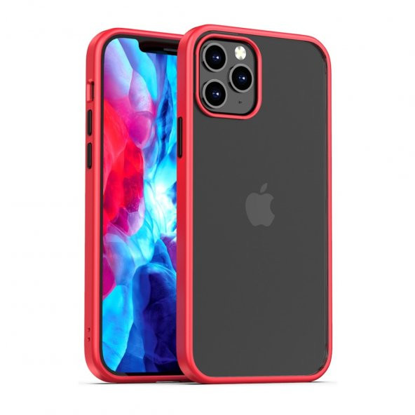BİKAPAK ELIT SHINE IPHONE 12 PRO MAX KIRMIZI KAPAK - Resim 2