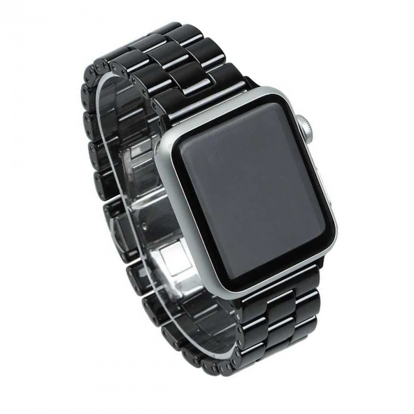 E2M APPLE WATCH 38-40MM KRD-08 SERAMIK SIYAH KORDO - 2