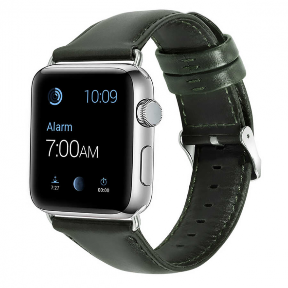 E2M APPLE WATCH 38-40MM KRD-10 DERI YESIL KORDON