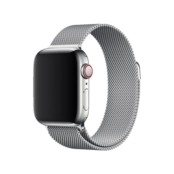 E2M APPLE WATCH 42-44MM KRD-01 METAL HASIR GÜMÜŞ KORDON