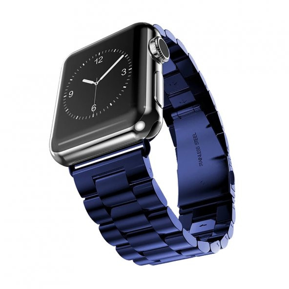 E2M APPLE WATCH 38-40MM KRD-05 KLASIK METAL LACİVERT KORDON