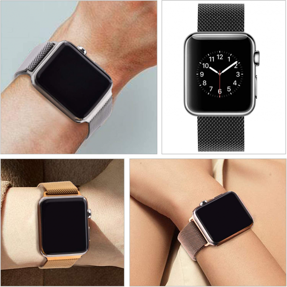 E2M APPLE WATCH 38-40MM KRD-01 METAL HASIR KARIŞIK KORDON