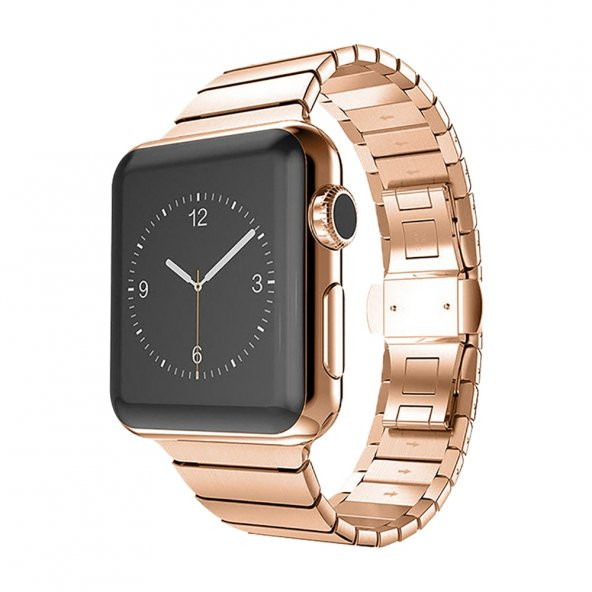 E2M APPLE WATCH 42-44MM KRD-09 KLASİK METAL ROSE G - Resim 2