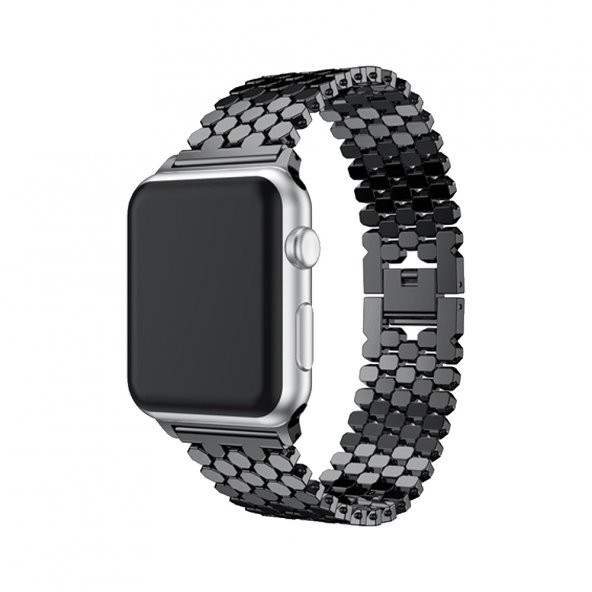 E2M Apple Watch 42-44mm KRD-16 Metal Siyah Kordon - 2
