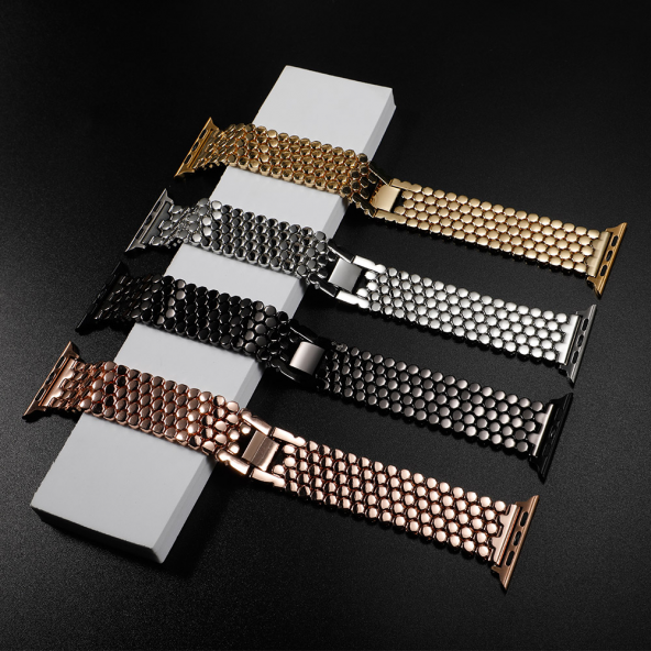 E2M Apple Watch 42-44mm KRD-16 Metal Siyah Kordon - 3