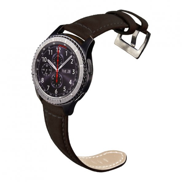 E2M Samsung Watch 22mm KRD-21 Süet Kahverengi Kord - Resim 2