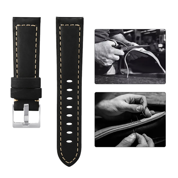 E2M Samsung Watch 22mm KRD-21 Süet Siyah Kordon - Resim 3