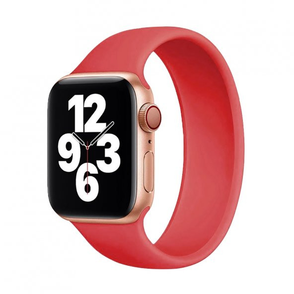E2M Apple Watch 42-44mm KRD-18 Silikon M Kırmızı