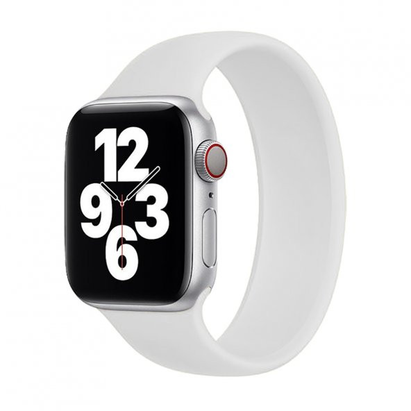 E2M Apple Watch 42-44mm KRD-18 Silikon M Beyaz