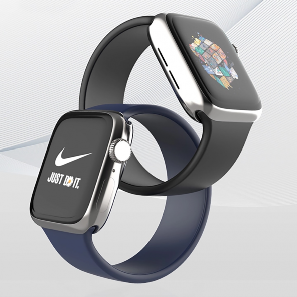 E2M Apple Watch 42-44mm KRD-18 Silikon M Beyaz - 4