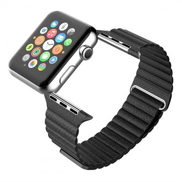 E2M APPLE WATCH 42-44MM KRD-06 DERI BÜKME BORDO KORDON BORDO - 3