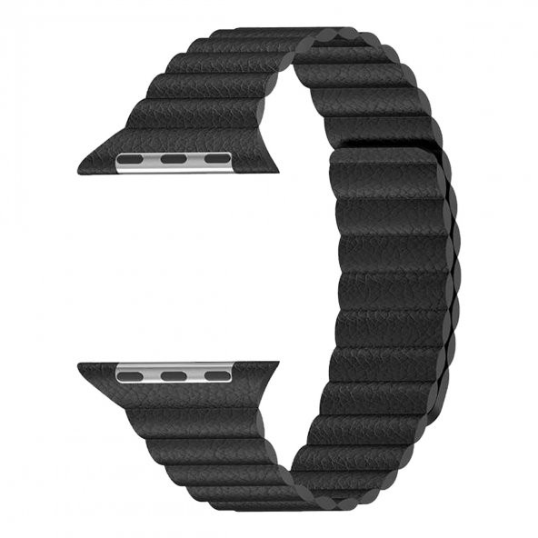 E2M APPLE WATCH 38-40MM KRD-06 DERI BÜKME BORDO KORDON - Resim 2