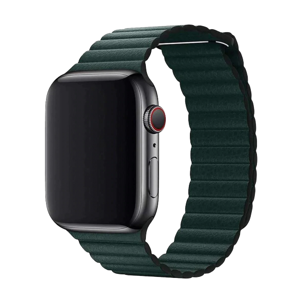 E2M APPLE WATCH 38-40MM KRD-06 DERI BÜKME YEŞİL KORDON - 2