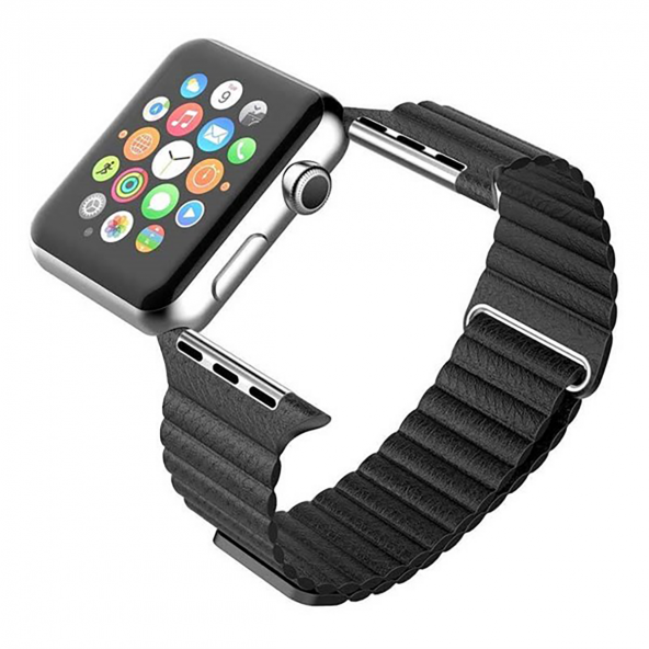 E2M APPLE WATCH 42-44MM KRD-06 DERİ BÜKME LACİVERT KORDON