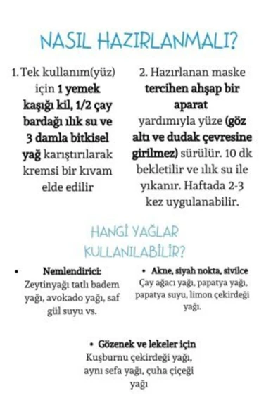 Yeşil Kil Doğal Yüz Bakım Maskesi 500 GR - 4