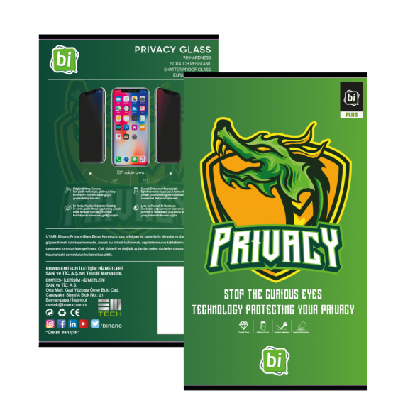 BİNANO PRIVACY PLUS IPHONE 12 MINI EKRAN KORUYUCU - 2
