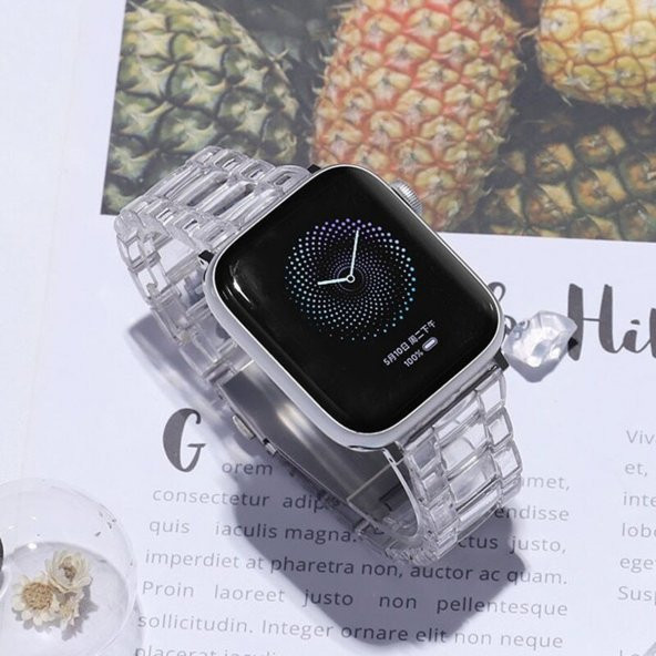 E2M Apple Watch 42-44mm KRD-22 Candy Sarı Kordon