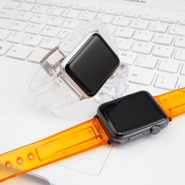 E2M Apple Watch 38-40mm KRD-23 Transparent Kırmızı