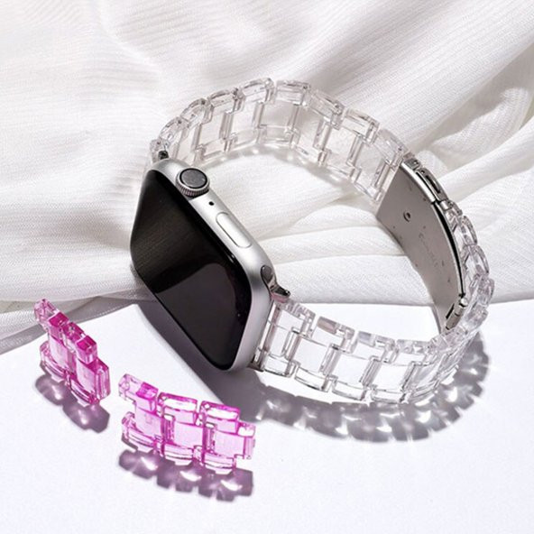 E2M Apple Watch 42-44mm KRD-22 Candy Şeker Pembe Kordon - 4