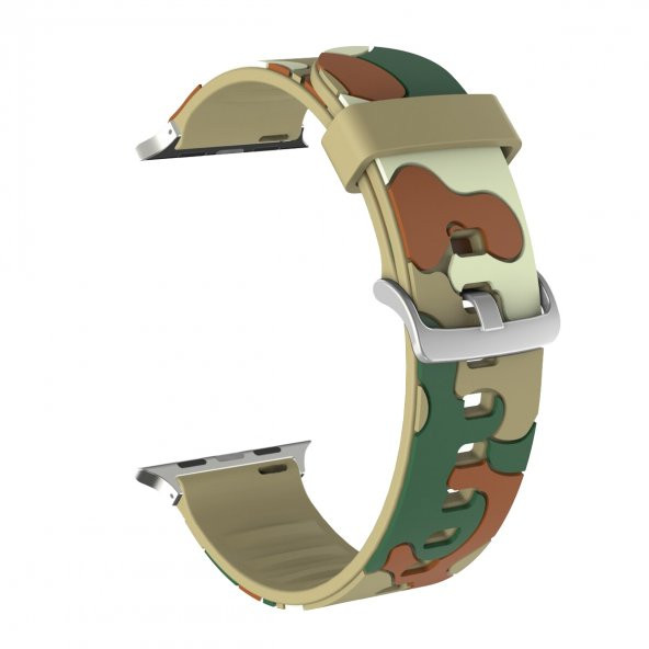 E2M Apple Watch 38-40mm KRD-24 Kamuflaj Açık Kahve - Resim 2