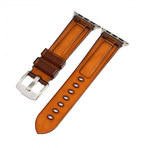 E2M Apple Watch 42-44mm KRD-23 Transparent Kahvere - Resim 2