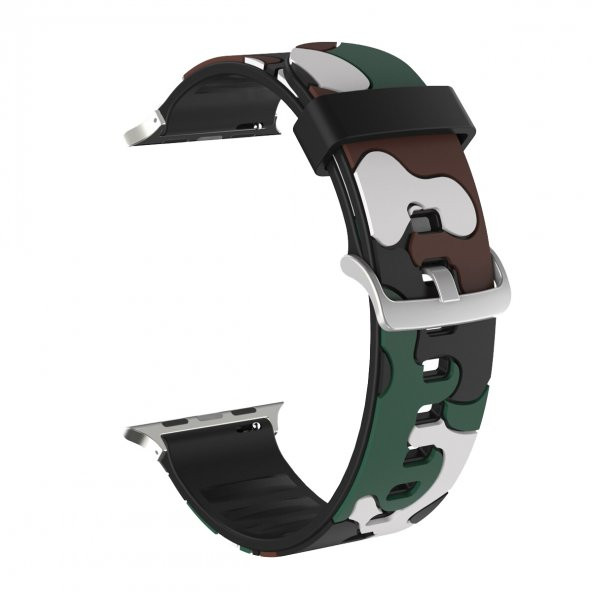 E2M Apple Watch 38-40mm KRD-24 Kamuflaj Koyu Yeşil - Resim 2