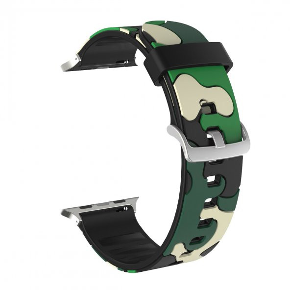 E2M Apple Watch 38-40mm KRD-24 Kamuflaj Yeşil Kord - Resim 2