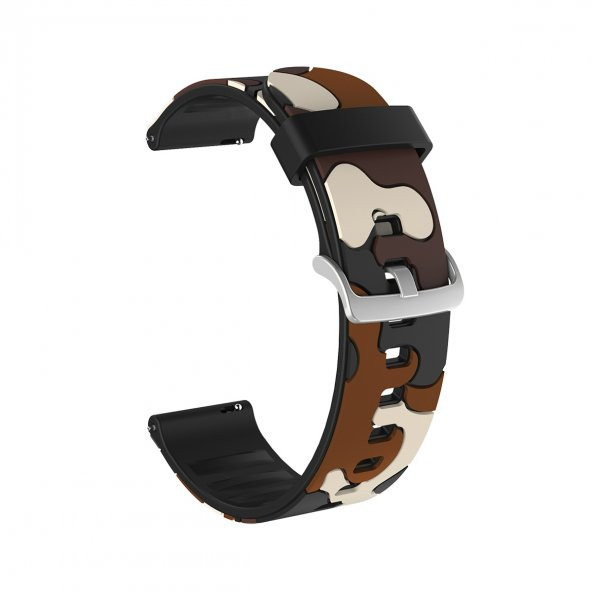 E2M Huawei Watch 22mm KRD-24 Kamuflaj Kahverengi K - 2