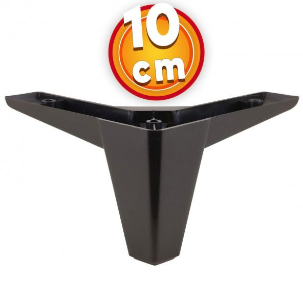 Lüks Mobilya Kanepe Sehpa TV Ünitesi Koltuk Ayağı 10 cm Siyah Baza Ayak