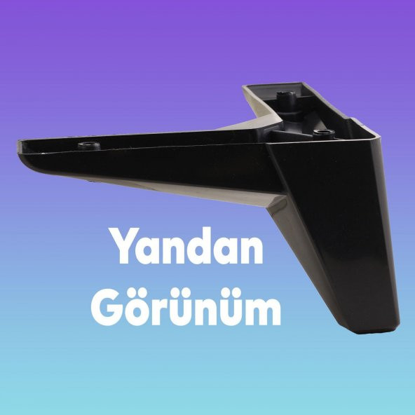 Lüks Mobilya Kanepe Sehpa TV Ünitesi Koltuk Ayağı 10 cm Siyah Baza Ayak - 6