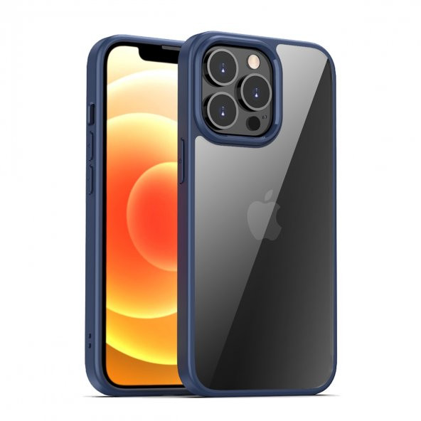 BİKAPAK ELIT SHINE IPHONE 13 PRO MAVİ KAPAK - Resim 2