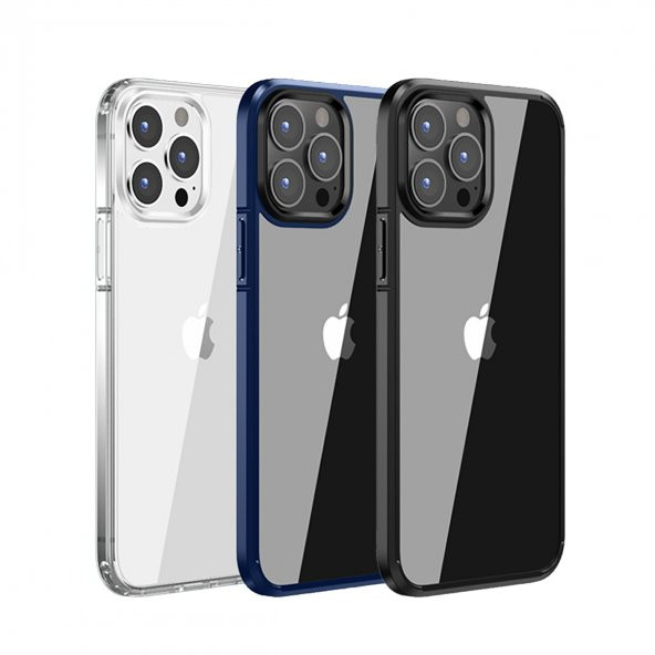 BİKAPAK ELIT CRYSTAL IPHONE 13 PRO MAVİ KAPAK - Resim 4