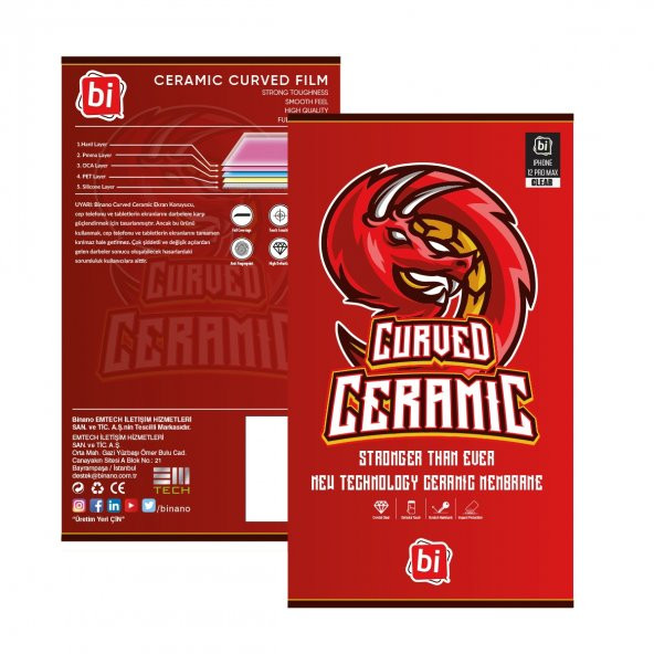 BİNANO CURVED CERAMIC IPHONE 13 PRO MAX NANO EKRAN KORUYUCU - Resim 3