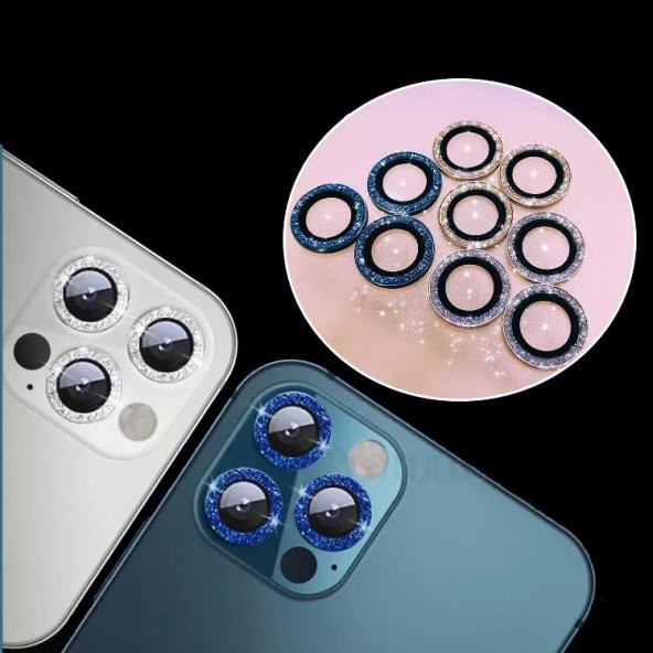 BİNANO IPHONE 11 PRO DIAMOND GOLD CAMERA KORUYUCU - Resim 2