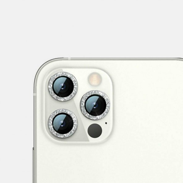 BİNANO IPHONE 11 PRO DIAMOND KARIŞIK PEMBE CAMERA KORUYUCU - Resim 3