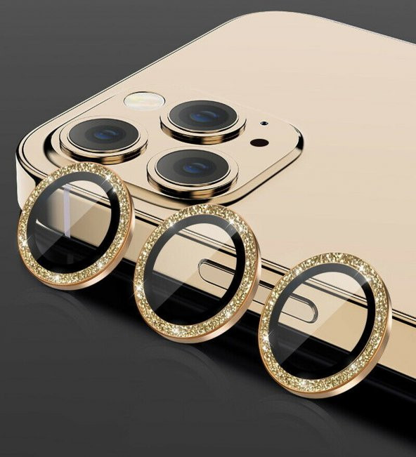 BİNANO IPHONE 11 PRO DIAMOND GOLD CAMERA KORUYUCU ürün görseli 1