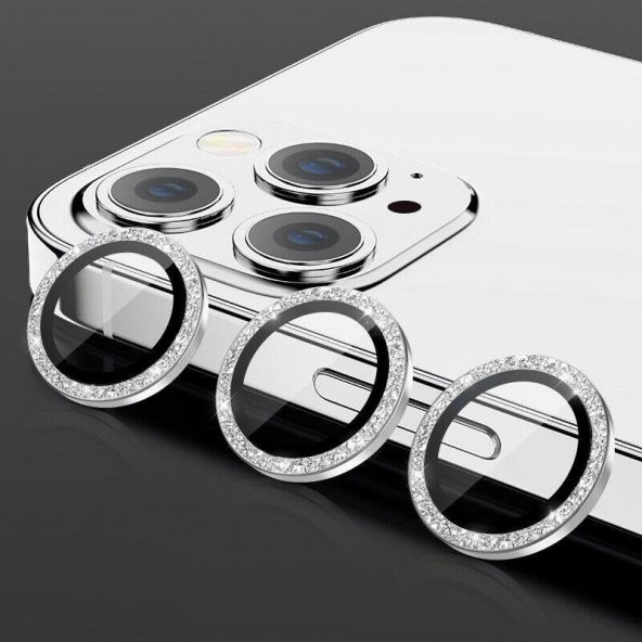 BİNANO IPHONE 11 PRO MAX DIAMOND SİLVER CAMERA KORUYUCU