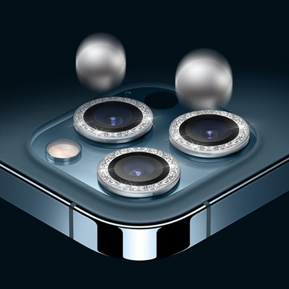 BİNANO IPHONE 11 PRO MAX DIAMOND SİYAH CAMERA KORUYUCU - 3