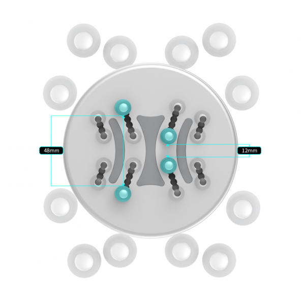 E2M STD-08 KABLO DÜZENLEYİCİLİ TELEFON STANDI GÜMÜ - 6