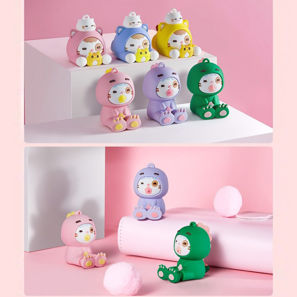 E2M SEVİMLİ KEDİ ANAHTARLIKLI TELEFON STANDI SARI - 4